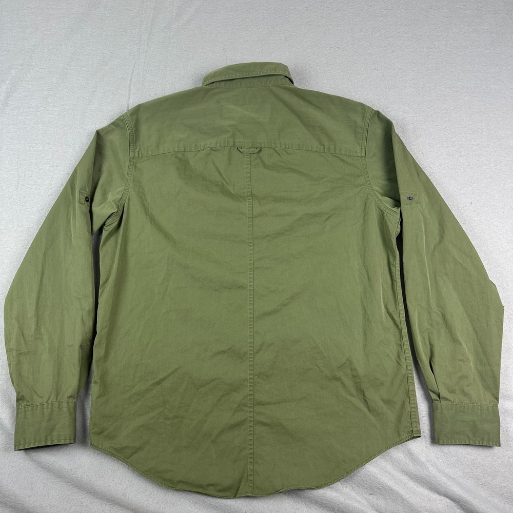 Polo Ralph Lauren Mens Twill Utility Shirt M Green Classic Fit snap long sleeve - Picture 10 of 16